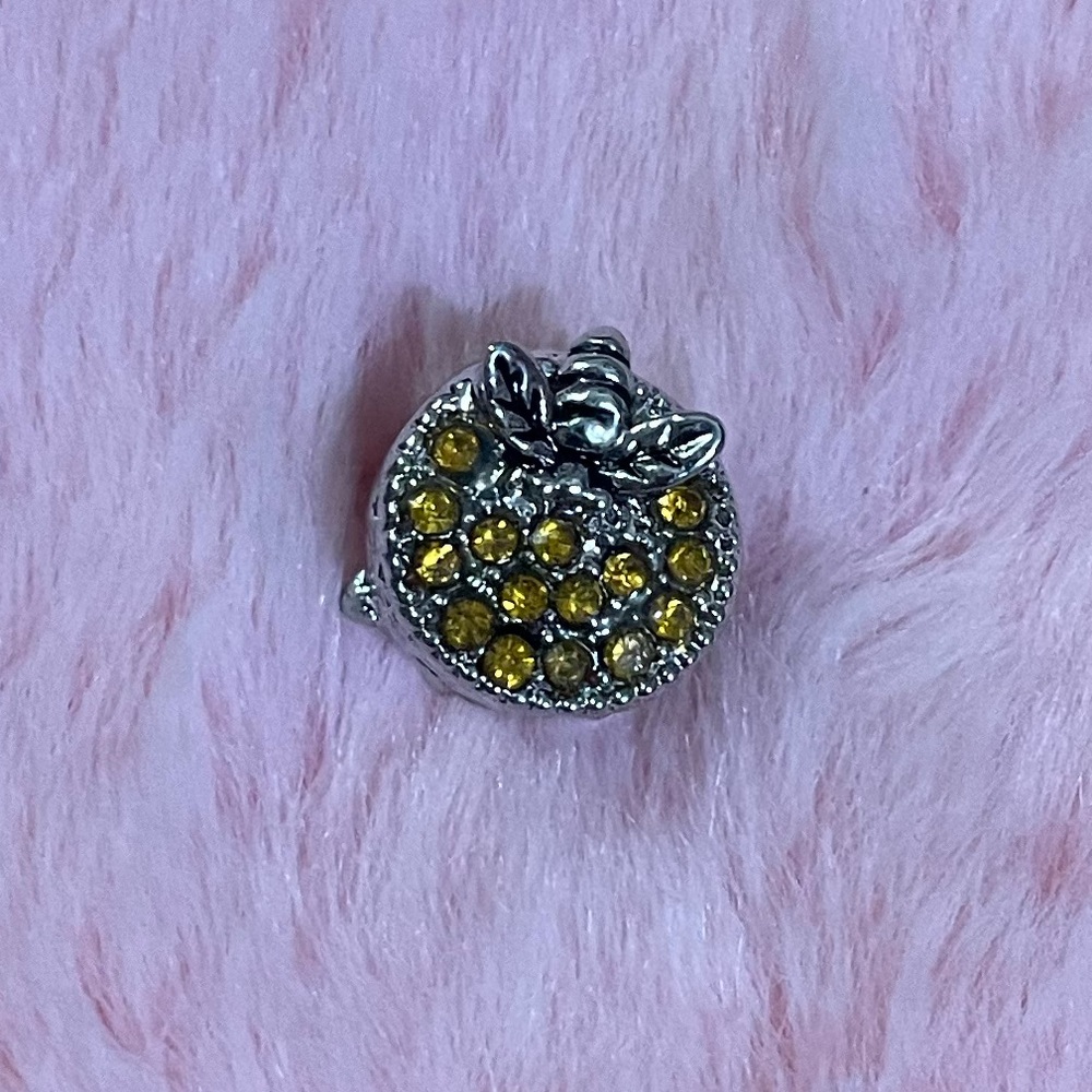 Bumble Bee Honey Comb Charm - Not Pandora